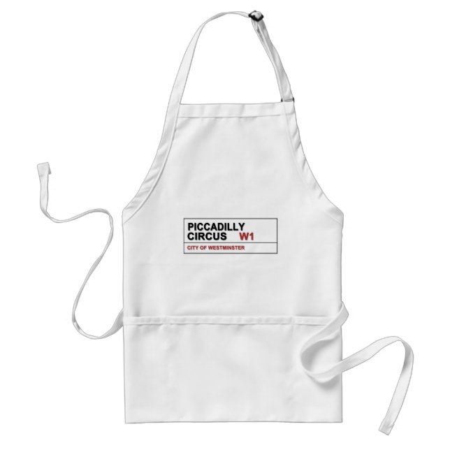 Piccadilly Circus London Adult Apron (Front)