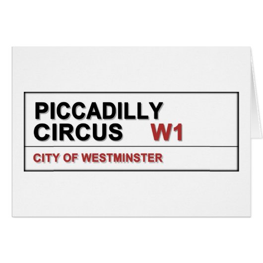 Piccadilly Circus London Cards (Front Horizontal)