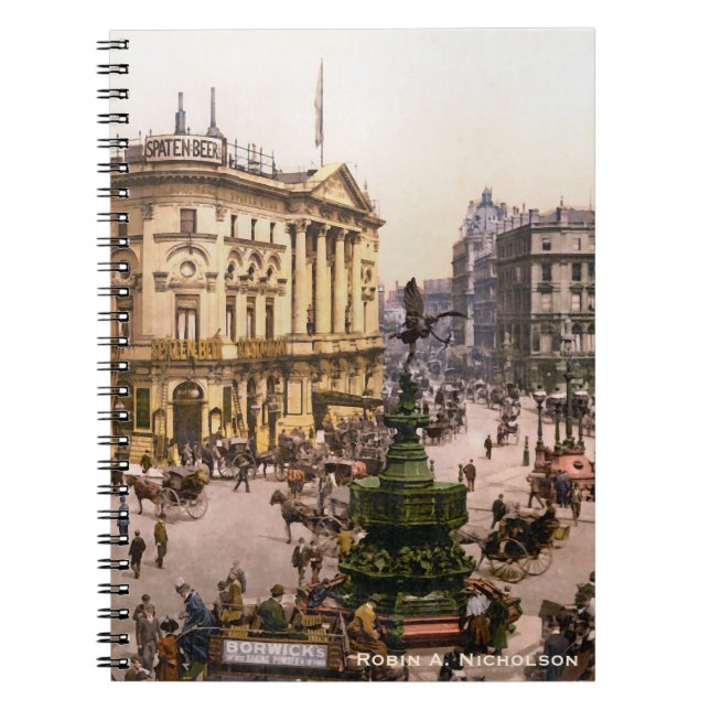 Piccadilly Circus London England Personalized Notebook (Front)