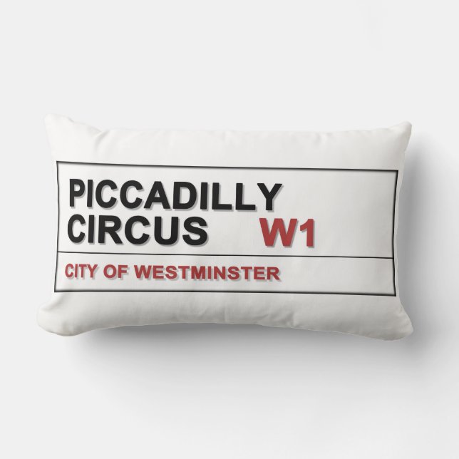 Piccadilly Circus LONDON Lumbar Pillow (Front)