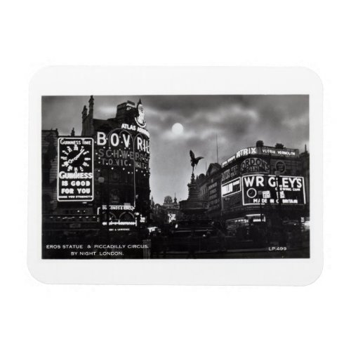 Piccadilly Circus London Vintage Style Magnet