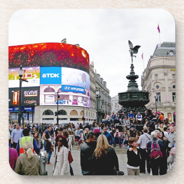 Piccadilly Circus - Professional photo Beverage Coaster (Front)