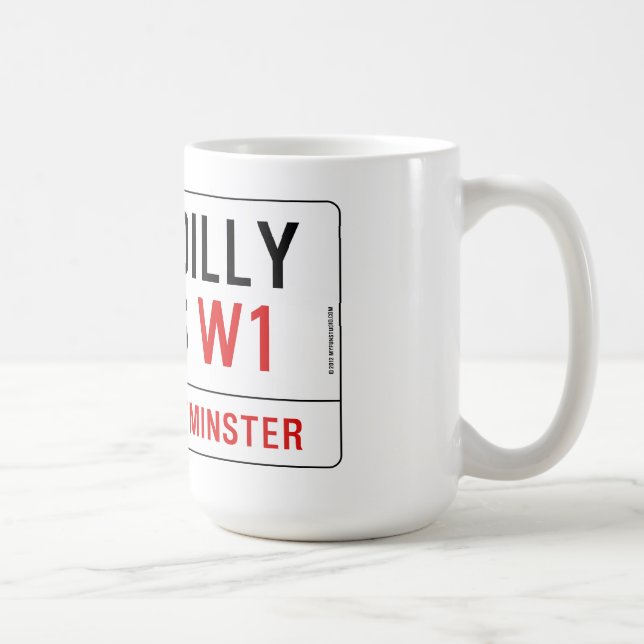 Piccadilly Circus Street Sign Coffee Mug (Right)