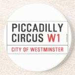 Piccadilly Circus Street Sign Drink Coaster