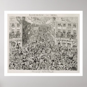 Piccadilly during the Great Exhibition, 1851 Poster