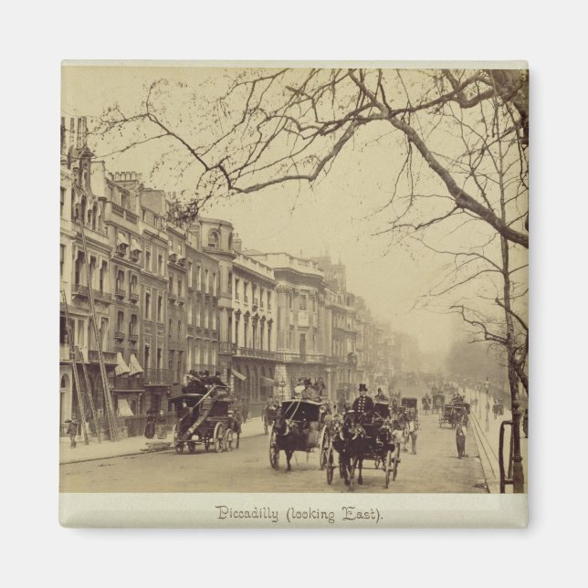 Piccadilly facing East, (sepia photo) Magnet (Front)