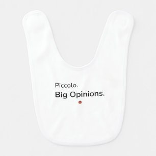 Piccolo Big Opinions Funny Baby Bib   Italian Humo