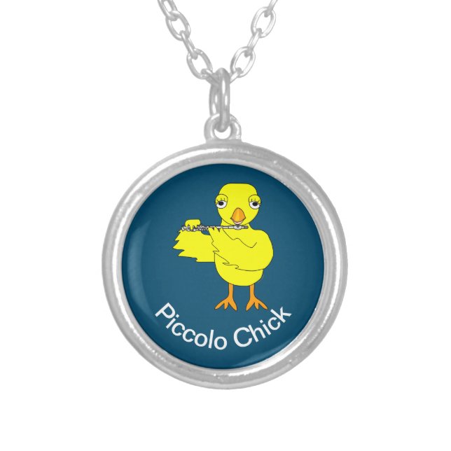 Piccolo Chick Silver Plated Necklace (Front)