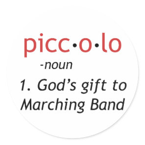 Piccolo Definition Classic Round Sticker