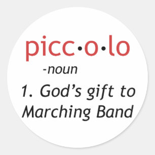 Piccolo Definition Classic Round Sticker