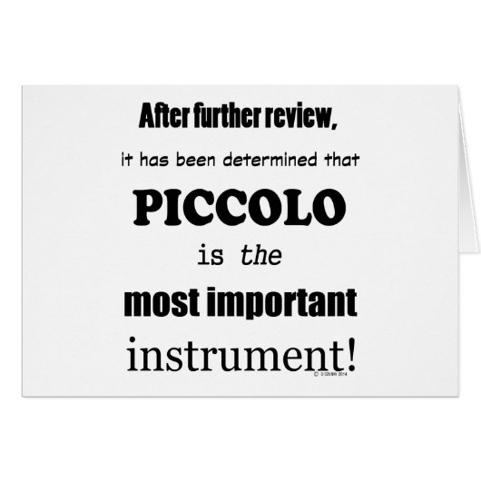 Piccolo Most Important Instrument (Front Horizontal)