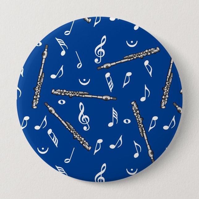 Piccolo Music Note Pattern Button (Front)