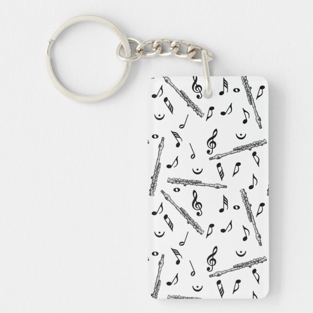 Piccolo Music Note Pattern Keychain (Front)