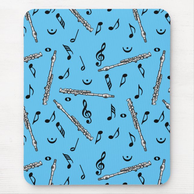 Piccolo Music Note Pattern Mouse Pad (Front)