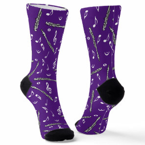 Piccolo Music Note Pattern Socks
