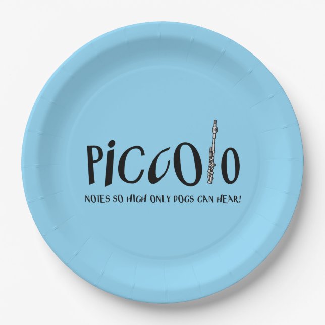 Piccolo Notes So High T-Shirt Paper Plates (Front)