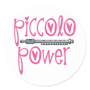 Piccolo Power Pink Classic Round Sticker