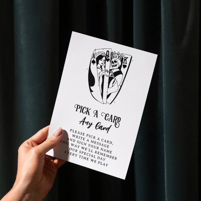 Pick A Card Any Card Gothic Wedding Guestbook Sign (Creator Uploaded)