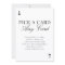 Pick A Card Any Card Wedding Guestbook Sign