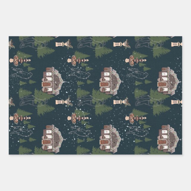 Pick a Christmas Tree Wrapping Paper Sheets (Front)