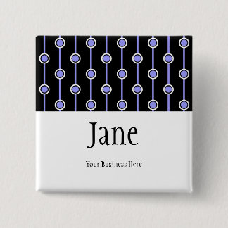 PICK-A-COLOR Dots And Stripes Name Badge Button