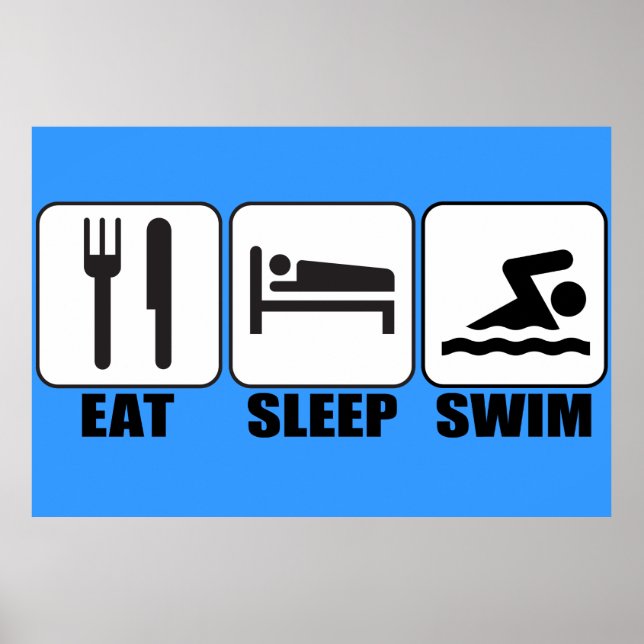 Pick a Color "Eat, Sleep, Swim" Swimmer's Poster (Front)