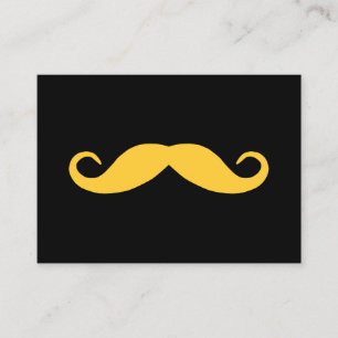 Pick A Color Mustache on Black Business Card