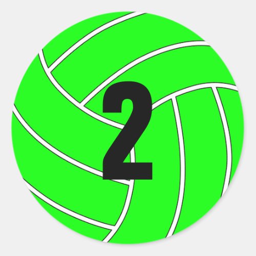 Pick A Color Volleyball Stickers with Custom Text
