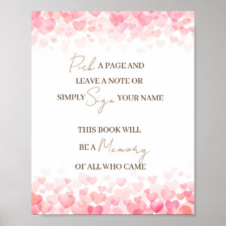 Pick a Page and Leave a Note Memory Guestbook Sign
