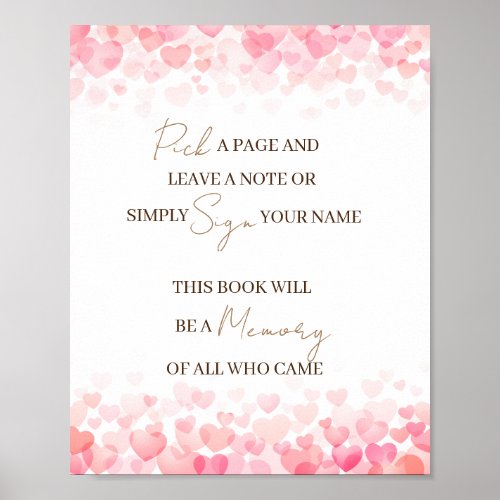 Pick a Page and Leave a Note Memory Guestbook Sign