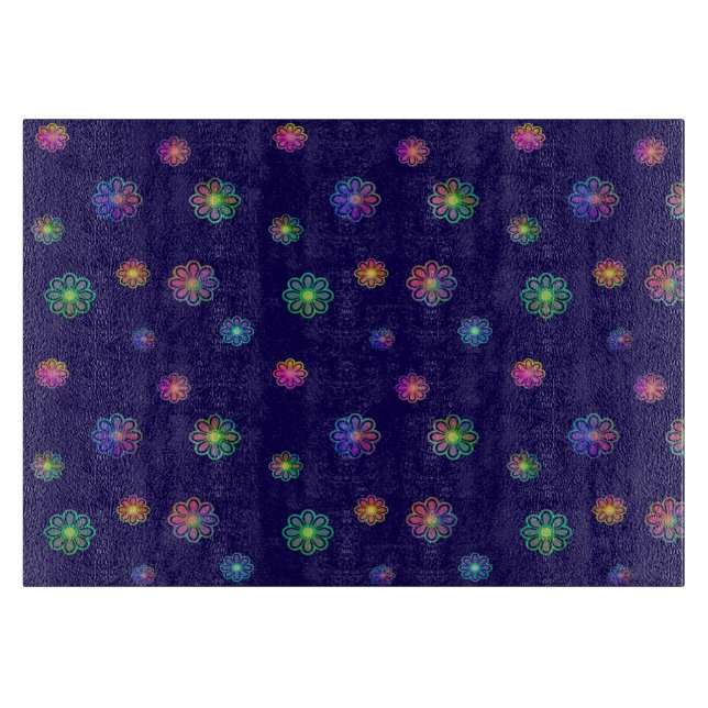 Pick a Posy Custom Background  Cutting Board (Front)