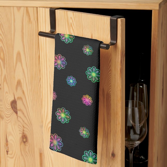 Pick a Posy Custom Background  Kitchen Towel (Thirds Fold)