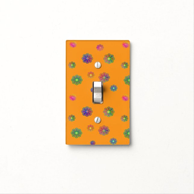 Pick a Posy Custom Background  Light Switch Cover (In Situ)
