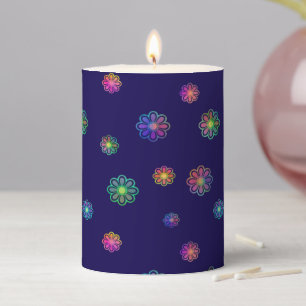 Pick a Posy Custom Background  Pillar Candle