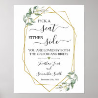 Pick a seat either side wedding ceremony greenery