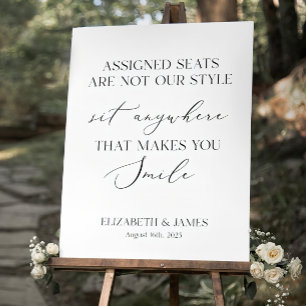 Pick a Seat Not a Side Sign Assigned Seats Are Not