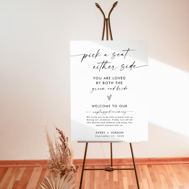 Pick a Seat Unplugged Ceremony Welcome Sign (Creator Uploaded)