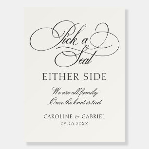 Pick A Seat Wedding  Foam Board