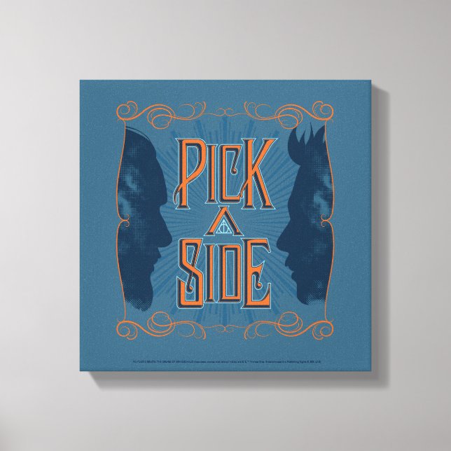 Pick A Side Canvas Print (Front)