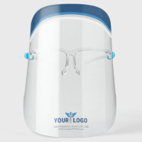 Pick Any Branding Colors Simple Company Logo Face Shield