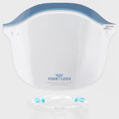 Pick Any Branding Colors Simple Company Logo Face Shield (Front w/Glasses)