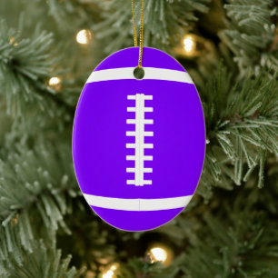 Pick Any Color Custom American Football Christmas Ceramic Ornament