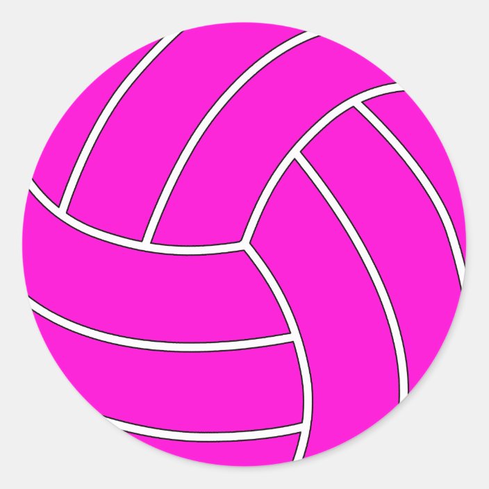 Pick Any Color Custom Volleyball Stickers | Zazzle.com