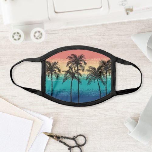 Pick Any Color Retro Rustic Tropical Pattern Face Mask