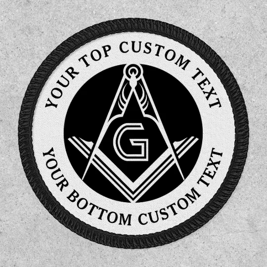Masonic Square Compass Cut Out Patch Iron Sew Freemason Fraternity NEW! 