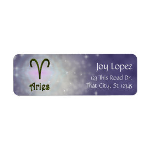 Pick Color Aries Zodiac Astrological Sign Label