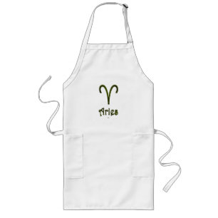 Pick Color Aries Zodiac Astrological Sign Long Apron