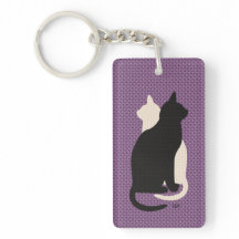 Pick Color Black White Cat Duo Yin Yang Style