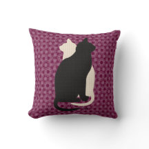 Pick Color Black White Cat Duo Yin Yang Style