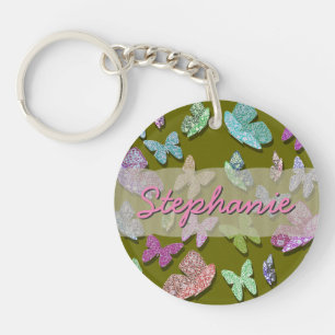 Pick Color Butterflies Surreal & Fluttering Keychain